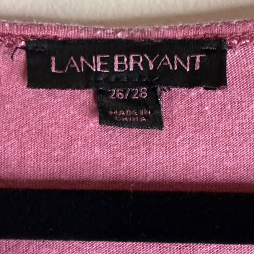 Lane Bryant 3/4 Sleeve Tunic Top Size 26/28 in Mauve - Picture 7 of 7